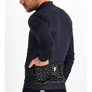 Checkmate Thermal Radtrikot langarm schwarz/blau