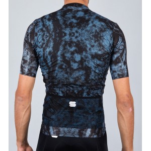 ESCAPE SUPERGIARA Radtrikot kurzarm schwarz/blau