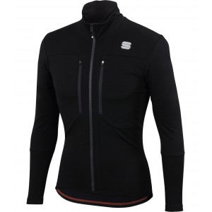 GTS SOFTSHELL Fahrrad Winterjacke schwarz