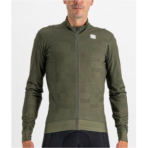 LOOM THERMAL JERSEY Radtrikot langarm grün