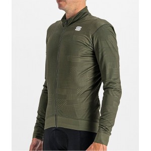 LOOM THERMAL JERSEY Radtrikot langarm grün