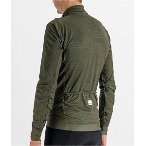 LOOM THERMAL JERSEY Radtrikot langarm grün