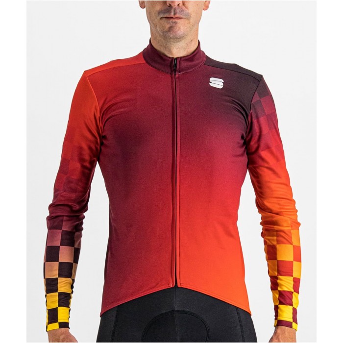 ROCKET THERMAL JERSEY Radtrikot langarm rot