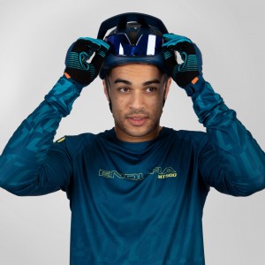 MT500 Print Tee LTD Radtrikot langarm MTB/Freeride blau