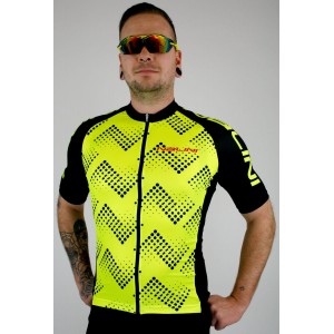 Übergröße PODIO 2.0 Radtrikot kurzarm gelb/schwarz