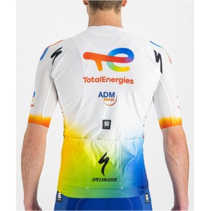Team TotalEnergies 2022 Radtrikot kurzarm (langer Reißverschluss)-Radsport-Profi-Team