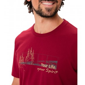 Men SPIRIT T-Shirt rot (carmine)