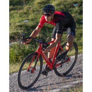 RIGO Radtrikot kurzarm rot/schwarz