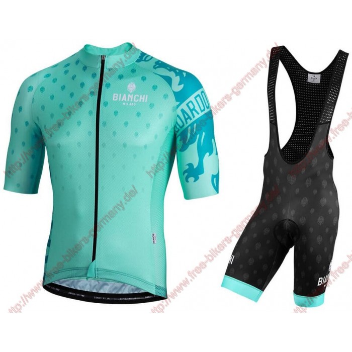 Profiteams BIANCHI MILANO Savignano blue Radbekleidung Satz Trikot Kurzarm+Trägerhosen Se Radtrikot Kaufen