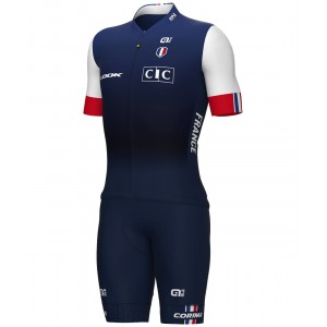 Frankreich 2023 Set(Radtrikot langer RV+Trägerhose)-ALE Radsport-Profi-Team Radtrikot Kaufen