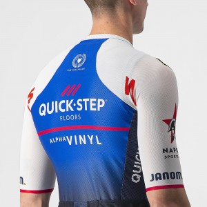 Quick Step-Alpha Vinyl 2022 CLIMBER'S 3.1 Radtrikot kurzarm(langer RV)-Radsport-Profi-Team Radtrikot Kaufen