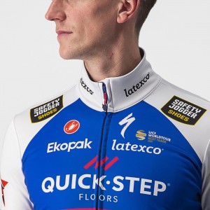 Quick Step-Alpha Vinyl 2022 Radtrikot langarm-Radsport-Profi-Team Radtrikot Kaufen