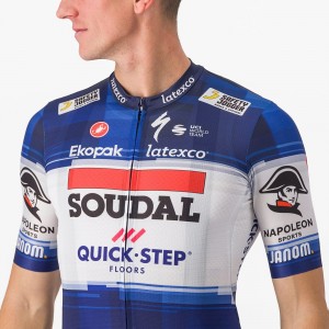 Soudal Quick-Step 2023 Competizione Radtrikot kurzarm-Radsport-Profi-Team Radtrikot Kaufen