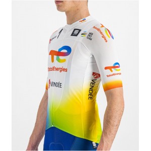 Team TotalEnergies 2022 Radtrikot kurzarm(langer Reißverschluss)-Radsport-Profi-Team Radtrikot Kaufen