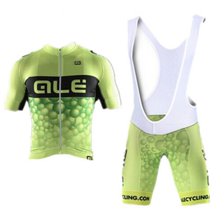 2015 ALE Grün Fahrradbekleidung Satz Fahrradtrikot Kurzarm Trikot und Kurz Trägerhose Radtrikot Kaufen