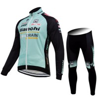 2015 BIANCHI IDRO DRAIN Fahrradbekleidung Radtrikot Satz Langarm und Lange Fahrradhose Radtrikot Kaufen