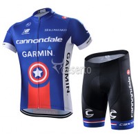 2015 Garmin Cannondale Radbekleidung Radtrikot Kurzarm und Fahrradhosen Kurz Blau Radtrikot Kaufen