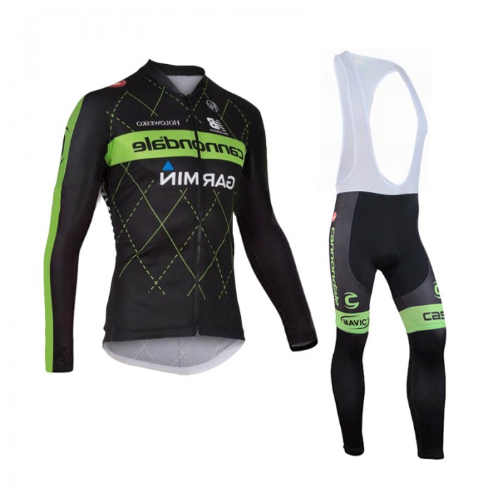 2015 cannondale Fahrradbekleidung Radtrikot Satz Langarm und Lange Trägerhose Radtrikot Kaufen