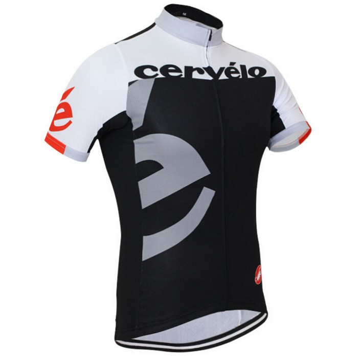 2015 Cervelo Radtrikot Kurzarm grau schwarz Radtrikot Kaufen