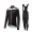 2015 Cube schwarz Weiß Fahrradbekleidung Radtrikot Satz Langarm und Lange Trägerhose schwarz Radtrikot Kaufen