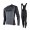 2015 Cube schwarz Fahrradbekleidung Radtrikot Satz Langarm und Lange Trägerhose schwarz Radtrikot Kaufen