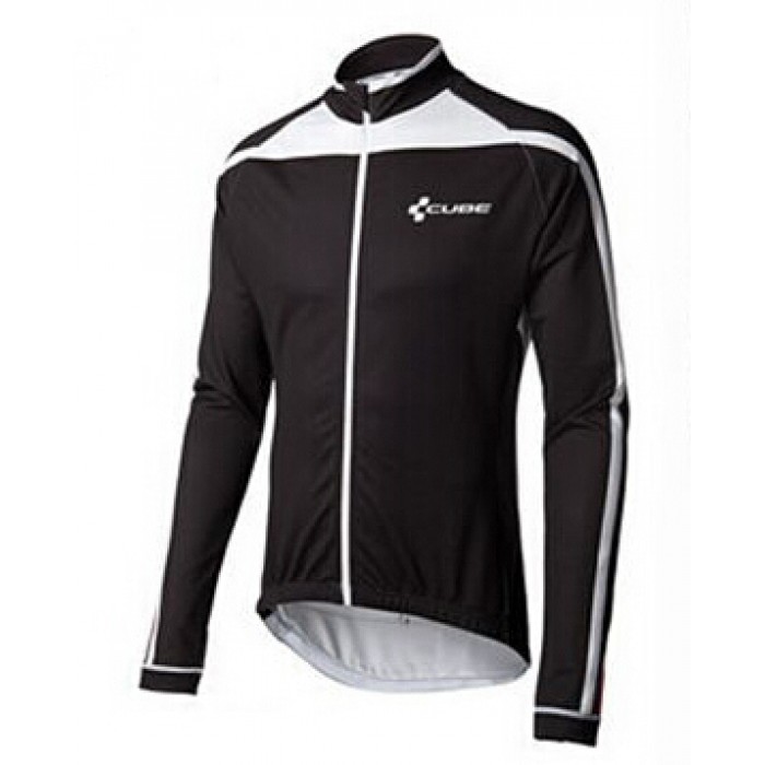 2015 Cube schwarz Weiß Fahrradtrikot Langarm Radtrikot Kaufen