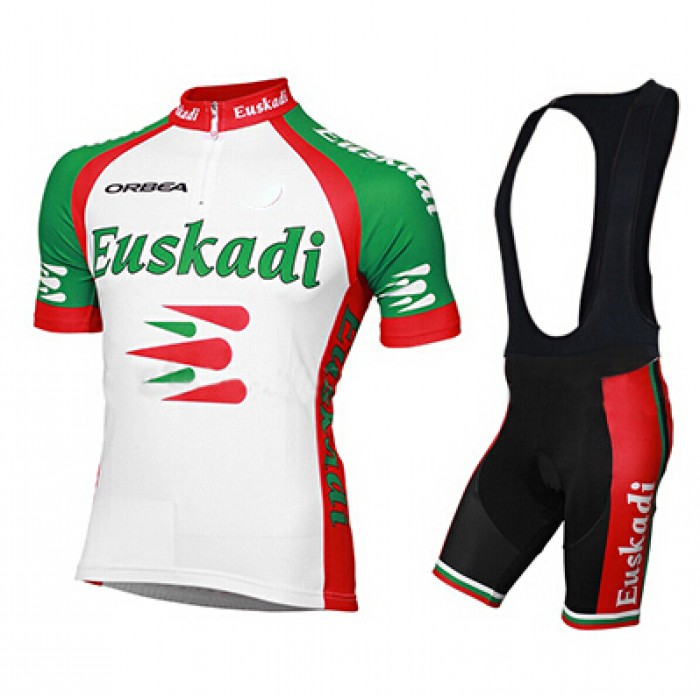 2015 Orbea Euskadi Fahrradbekleidung Satz Fahrradtrikot Kurzarm Trikot und Kurz Trägerhose schwarz Radtrikot Kaufen