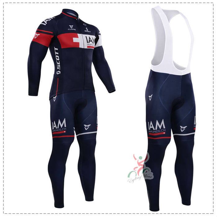 2015 Iam Fahrradbekleidung Radtrikot Satz Langarm und Lange Trägerhose Radtrikot Kaufen