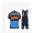 2015 KTM Proteam Blau Schwarz Fahrradbekleidung Satz Fahrradtrikot Kurzarm Trikot und Kurz Trägerhose Radtrikot Kaufen