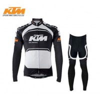 2015 KTM Fahrradbekleidung Radtrikot Satz Langarm und Lange Fahrradhose Radtrikot Kaufen