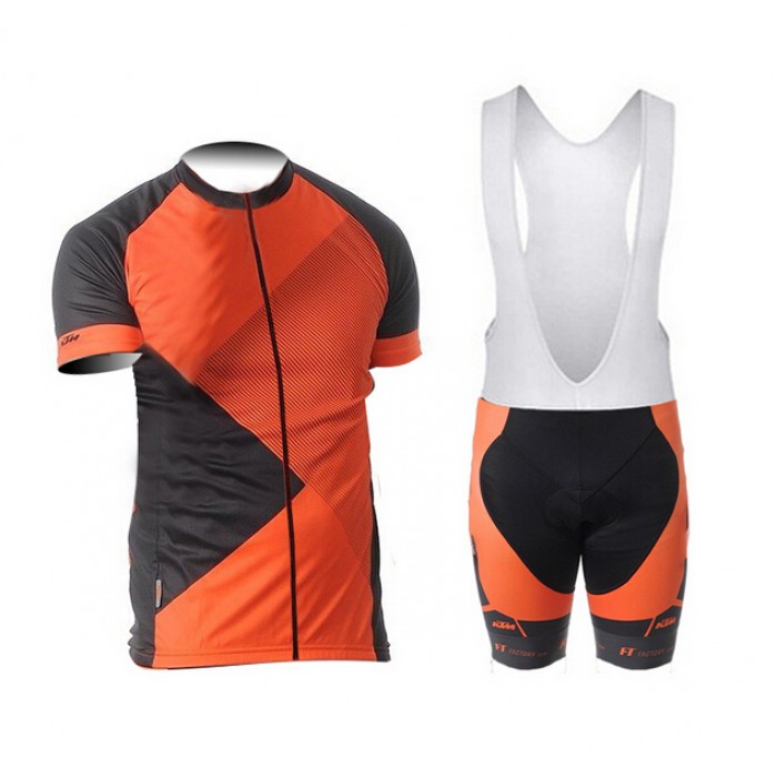 2015 KTM orange schwarz Fahrradbekleidung Satz Fahrradtrikot Kurzarm Trikot und Kurz Trägerhose Radtrikot Kaufen