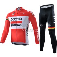 2015 Lotto Soudal Fahrradbekleidung Radtrikot Satz Langarm und Lange Fahrradhose Radtrikot Kaufen