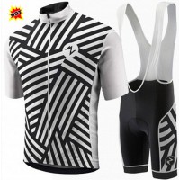 2015 MORVELO Fahrradbekleidung Satz Fahrradtrikot Kurzarm Trikot und Kurz Trägerhose schwarz Weiß Radtrikot Kaufen