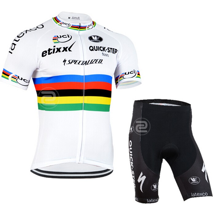 2015 Specialized Quick Step Radbekleidung Radtrikot Kurzarm und Fahrradhosen Kurz Radtrikot Kaufen
