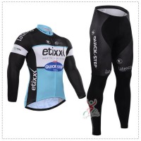 2015 ETIXX-QUICK STEP Fahrradbekleidung Radtrikot Satz Langarm und Lange Fahrradhose Radtrikot Kaufen