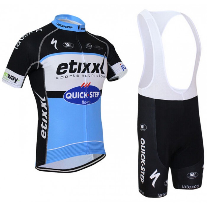 2015 Quick Step Fahrradbekleidung Satz Fahrradtrikot Kurzarm Trikot und Kurz Trägerhose Radtrikot Kaufen