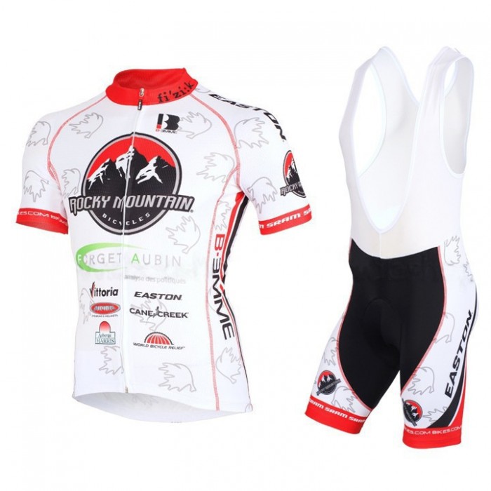 Rocky-Mountain Craft Fahrradbekleidung Satz Fahrradtrikot Kurzarm Trikot und Kurz Trägerhose rot Weiß Radtrikot Kaufen
