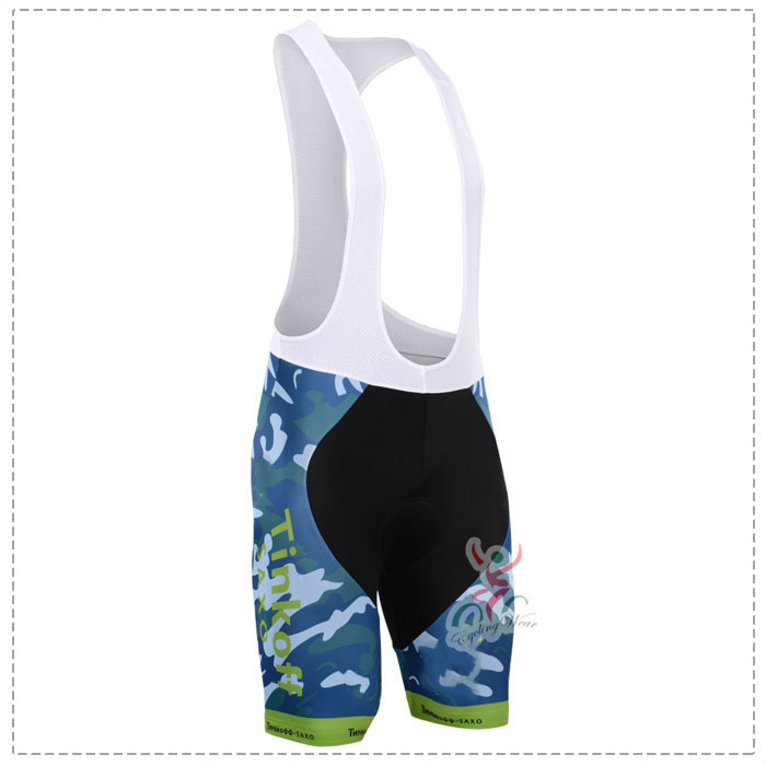 2015 Tinkoff Saxo Bank Camouflage Blau Kurz Trägerhose Radtrikot Kaufen