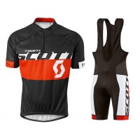 2015 Proteam Scott Weiß-Schwarz-Rot Fahrradbekleidung Satz Fahrradtrikot Kurzarm Trikot und Kurz Trägerhose Radtrikot Kaufen