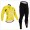 2015 Tour de France jaune Fahrradbekleidung Radtrikot Satz Langarm und Lange Fahrradhose Radtrikot Kaufen