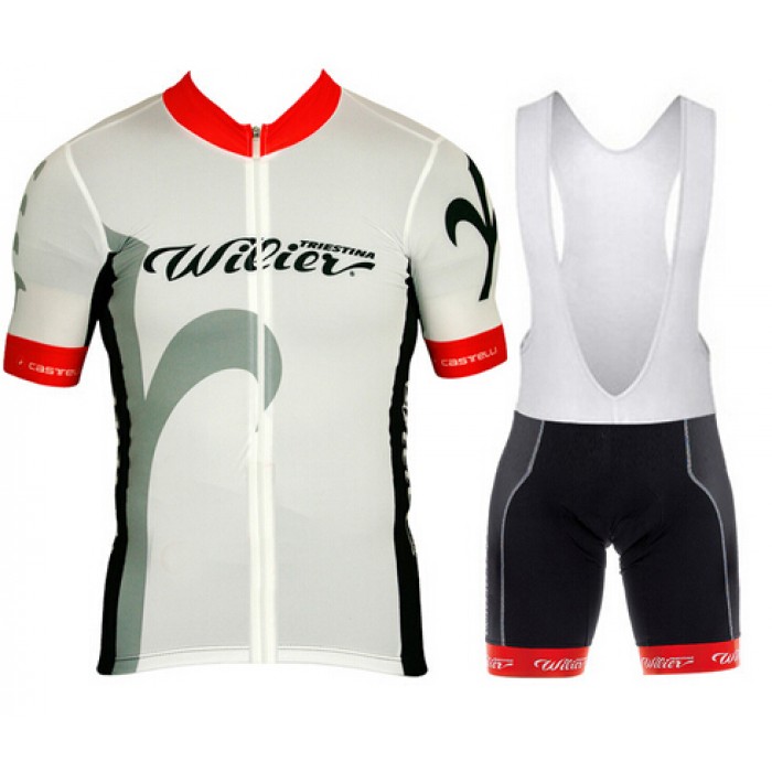 WILIER 2015 Weiß Fahrradbekleidung Satz Fahrradtrikot Kurzarm Trikot und Kurz Trägerhose Radtrikot Kaufen
