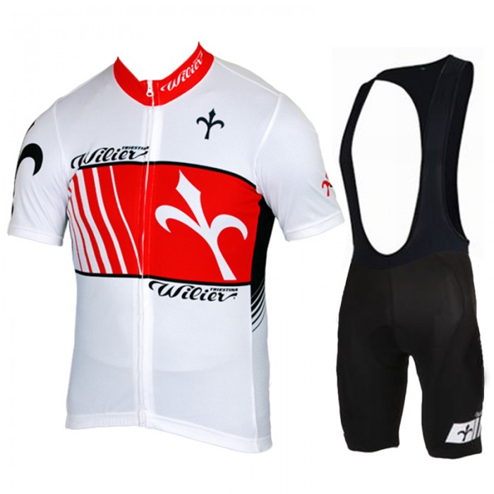 2015 WILIER Weiß Schwarz Rot Fahrradbekleidung Satz Fahrradtrikot Kurzarm Trikot und Kurz Trägerhose Radtrikot Kaufen