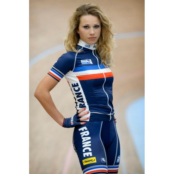 2015 Look France Damen Fahrradbekleidung Satz Fahrradtrikot Kurzarm Trikot und Kurz Trägerhose Radtrikot Kaufen
