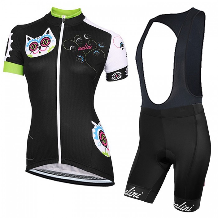 2015 Damen Nalini Cat color Damen Fahrradbekleidung Satz Fahrradtrikot Kurzarm Trikot und Kurz Trägerhose Radtrikot Kaufen