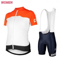 2015 POC Damen orange Fahrradbekleidung Satz Fahrradtrikot Kurzarm Trikot und Kurz Trägerhose Radtrikot Kaufen