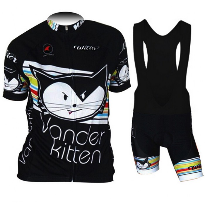 2015 Wilier Damen Fahrradbekleidung Satz Fahrradtrikot Kurzarm Trikot und Kurz Trägerhose schwarz Radtrikot Kaufen