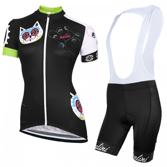 2015 Damen Nalini Cat color Damen Fahrradbekleidung Satz Fahrradtrikot Kurzarm Trikot und Kurz Trägerhose Radtrikot Kaufen