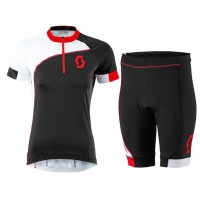 2015 Scott B-W-R Damen Radbekleidung Radtrikot Kurzarm und Fahrradhosen Kurz Radtrikot Kaufen