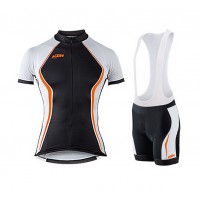 2015 KTM Damen orange Fahrradbekleidung Satz Fahrradtrikot Kurzarm Trikot und Kurz Trägerhose Radtrikot Kaufen