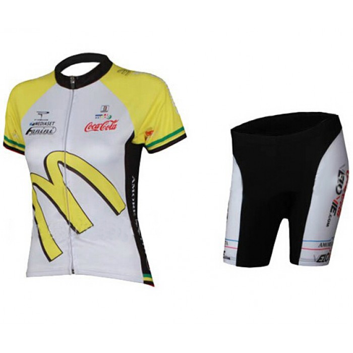 2015 McDonald Damen Radbekleidung Radtrikot Kurzarm und Fahrradhosen Kurz Radtrikot Kaufen